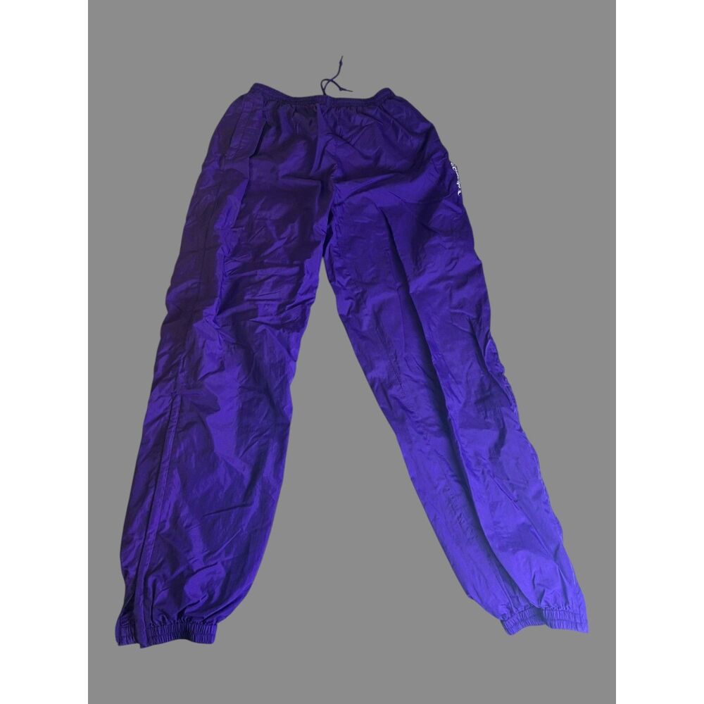 Vintage Diadora Track Pants Mens Large Purple Nylon Windbreaker Joggers Zip